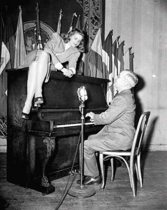 Lauren Bacall piano